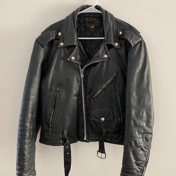 the leather shop | Jackets & Coats | Vintage Leather Jacket Size 42 ...